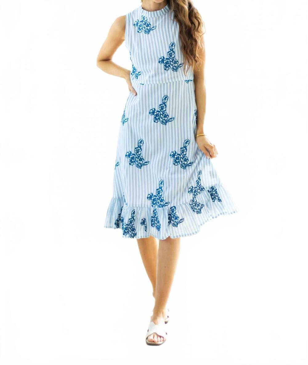 NEW ALL IN THE DETAIL casey dress in blue